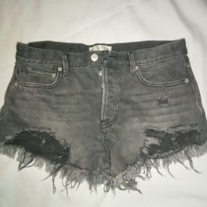 We the free fringe shorts with top